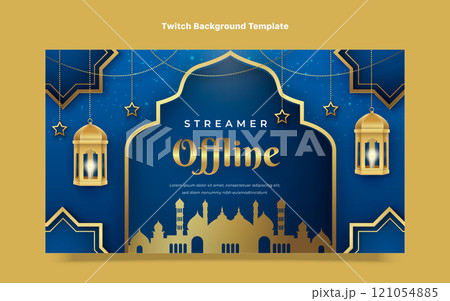 Gradient ramadan twitch background 121054885