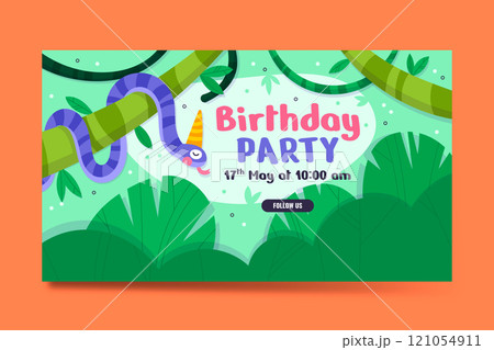 Hand drawn birthday party twitch background 121054911