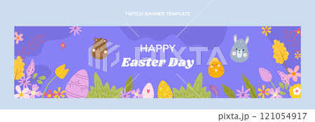 Flat easter twitch banner Flat easter twitch banner 121054917