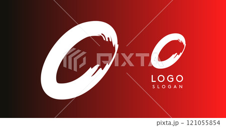 Handwritten brush pen letter O, urban street art, vibrant and rebellious edgy logo for cool music cover and fashion brands. Vector illustration Handwritten brush pen letter O, urban street art, vibrant and rebellious edgy logo for cool music cover and fashion brands. Vector illustration 121055854