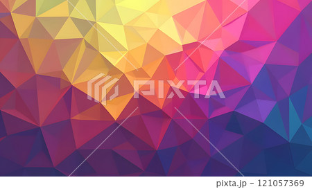 colorful polygonal mosaic texture background, generative ai 121057369