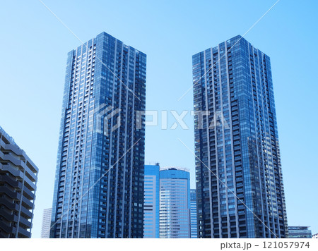 タワーマンションのある都市風景|豊洲 タワーマンションのある都市風景|豊洲 121057974