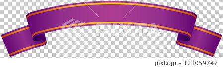 Single illustration of a curved gradient ribbon with gold lines 1 (purple) Single illustration of a curved gradient ribbon with gold lines 1 (purple) 121059747