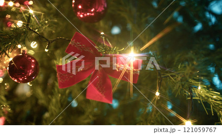 Christmas decorations shine on Christmas night Christmas decorations shine on Christmas night 121059767
