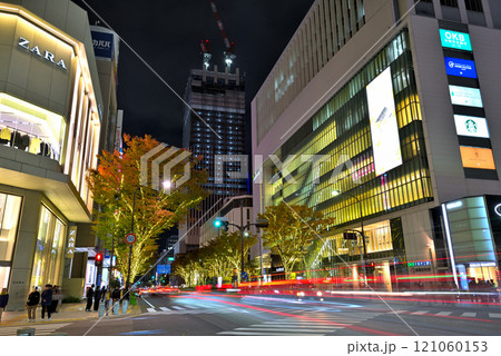 《愛知県》名古屋都市風景　イルミネーションが輝く夜の栄　大津通 121060153