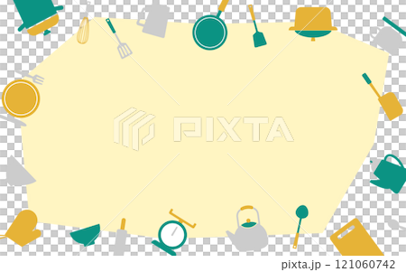 Kitchen item frame A08 Gray, yellow, green 121060742