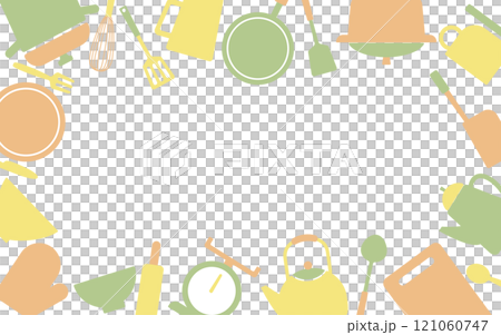 キッチンアイテムフレームA05　ピンク　モスグリーン　黄色 121060747