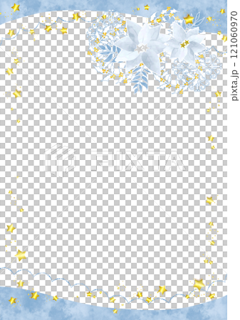 Winter poinsettia frame (vertical) 121060970
