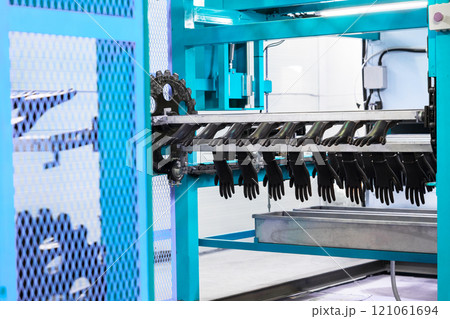 Industrial Glove Production Line in Factory 121061694