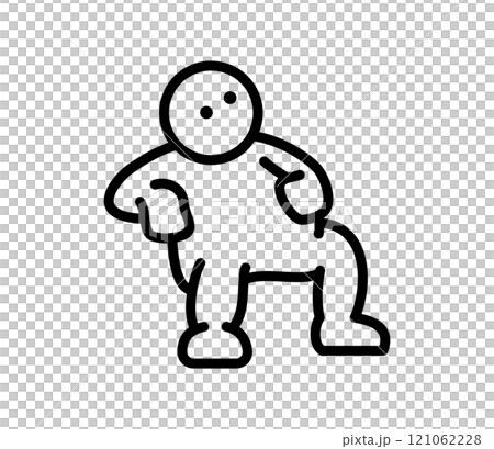 くつろぐ人のシンプルなイラスト ベクター くつろぐ人のシンプルなイラスト ベクター 121062228