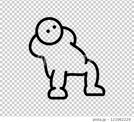 Simple illustration of a person relaxing Vector 121062229