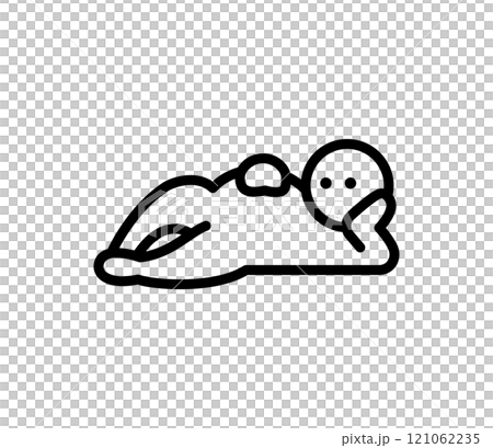 一個人躺著放鬆的插圖 向量圖形 121062235