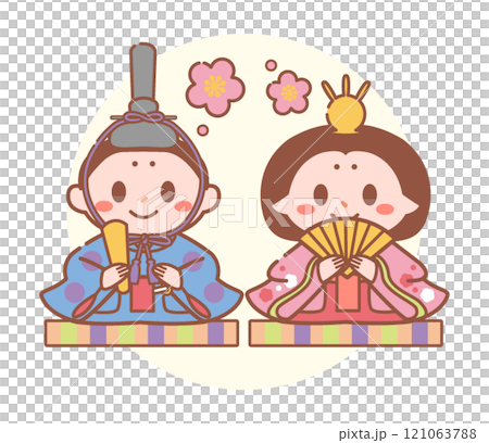 Illustration of the Emperor and Empress for the Doll's Festival in March Illustration of the Emperor and Empress for the Doll's Festival in March 121063788