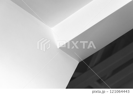 Abstract architecture background, white walls with dark niche 121064443