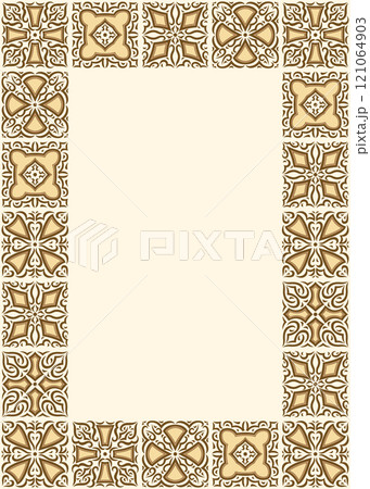 Arabic ceramic tile background. Traditional eastern decorative talavera. Arabic ceramic tile background. Traditional eastern decorative talavera. 121064903