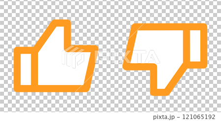 Simple orange good and bad marks Simple orange good and bad marks 121065192