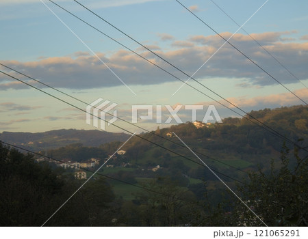 small village in the mountains 121065291