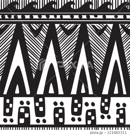 Seamless pattern tribal texture, ethnic background 121065311