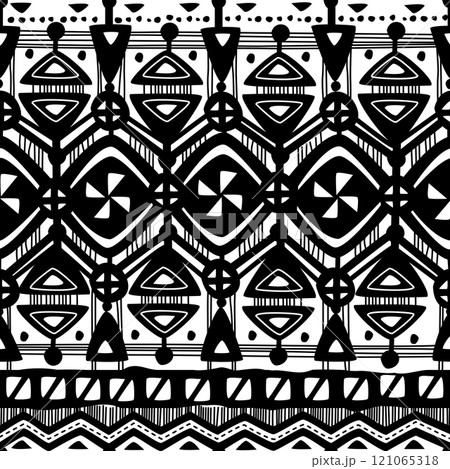 Seamless pattern tribal texture, ethnic background 121065318