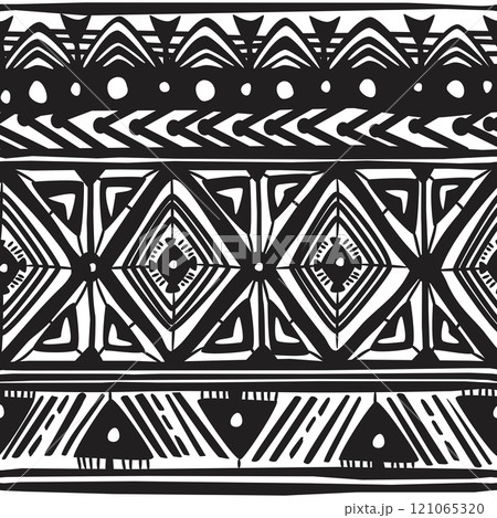 Seamless pattern tribal texture, ethnic background 121065320