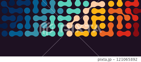 Metaballs shapes abstract  geometric background 121065892