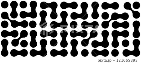 Metaballs shapes abstract  geometric background 121065895