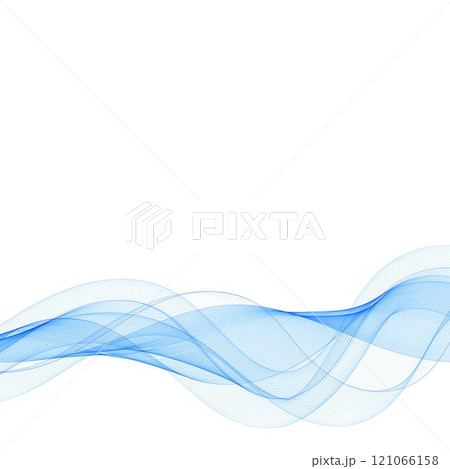 Smooth wavy blue lines in the form of abstract waves. Eps 10 121066158