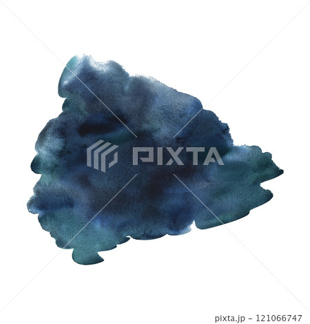Blue, turquoise paint brush spot, dots, drops, abstract night sky. Watercolor illustration hand drawn isolated from background for design, decoration and addition of plots, backgrounds Blue, turquoise paint brush spot, dots, drops, abstract night sky. Watercolor illustration hand drawn isolated from background for design, decoration and addition of plots, backgrounds 121066747