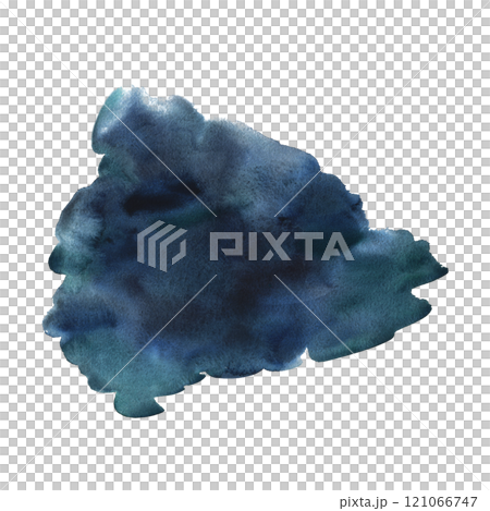 Blue, turquoise paint brush spot, dots, drops, abstract night sky. Watercolor illustration hand drawn isolated from background for design, decoration and addition of plots, backgrounds Blue, turquoise paint brush spot, dots, drops, abstract night sky. Watercolor illustration hand drawn isolated from background for design, decoration and addition of plots, backgrounds 121066747