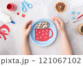 Paper cup of cacao kids paper craft ideas for kindergarten Christmas time 121067102