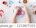 Paper cup of cacao kids paper craft ideas for kindergarten Christmas time 121067103