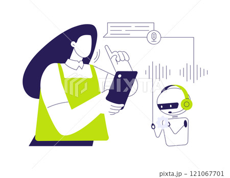 Speech recognition abstract concept vector illustration. 121067701
