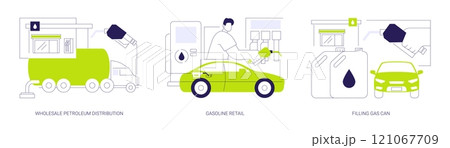Marketing of petroleum products abstract concept vector illustrations. 121067709