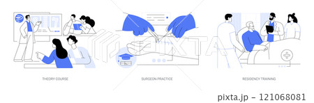 Doctor of Medicine isolated cartoon vector illustrations se 121068081
