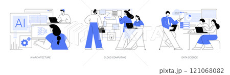 Degree in Computing isolated cartoon vector illustrations se Degree in Computing isolated cartoon vector illustrations se 121068082