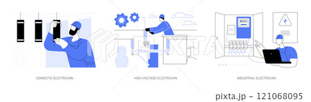 Electrician service isolated cartoon vector illustrations se 121068095