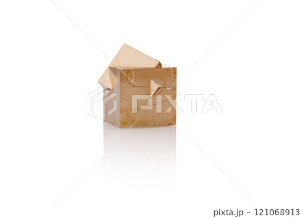 Pyrite isolated single shiny mineral stone, fool's gold, cubic gems, on white and transparent background 121068913