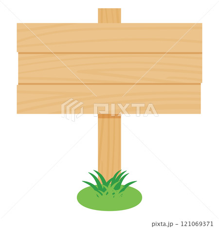 木製看板のイラスト 121069371