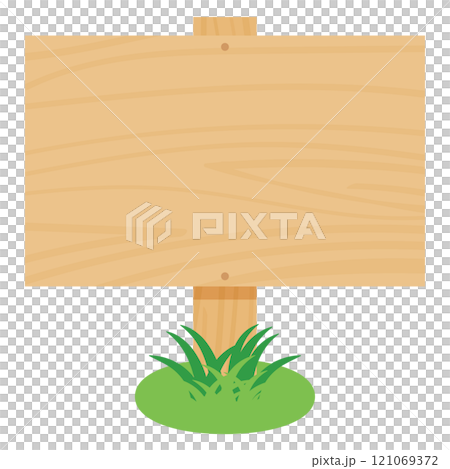 木製看板のイラスト 121069372