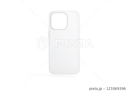 Blank white matte phone case mockup, front view Blank white matte phone case mockup, front view 121069396