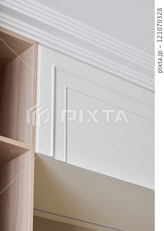 Discover the beauty of Elegant Interior Design featuring Wood and White Trim elements 121070328