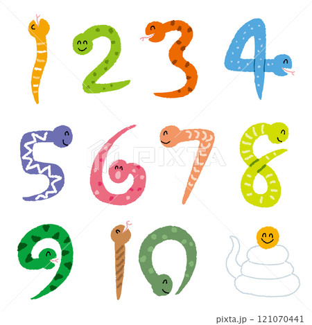 蛇でできた2025　数字文字 121070441