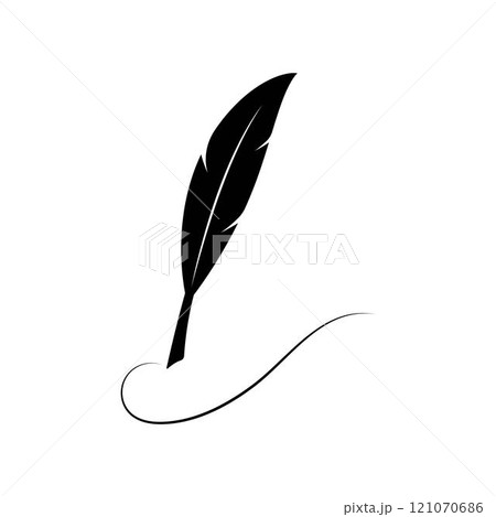 Feather pen 121070686