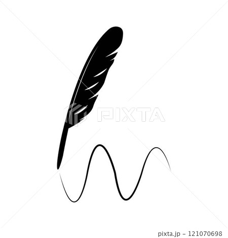 Feather pen 121070698