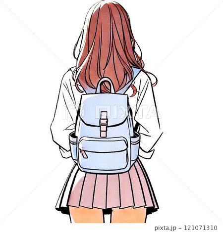 女性の後ろ姿 121071310