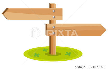 木製看板のイラスト 121071920
