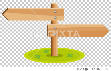 木製看板のイラスト 121071920