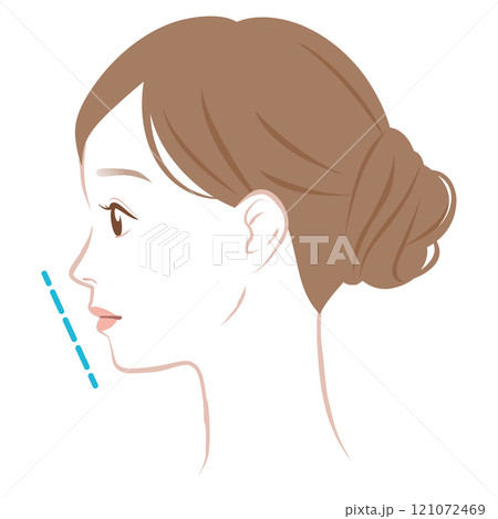 理想的なEライン　横顔 121072469