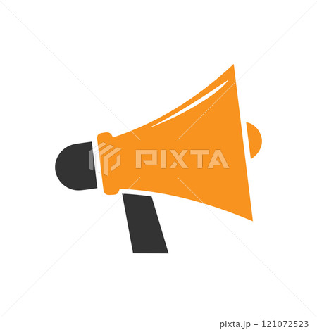 Megaphone icon logo design template isolated illustration 121072523
