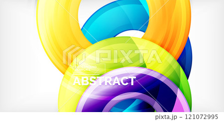 Bright colorful circles with light effects Bright colorful circles with light effects 121072995